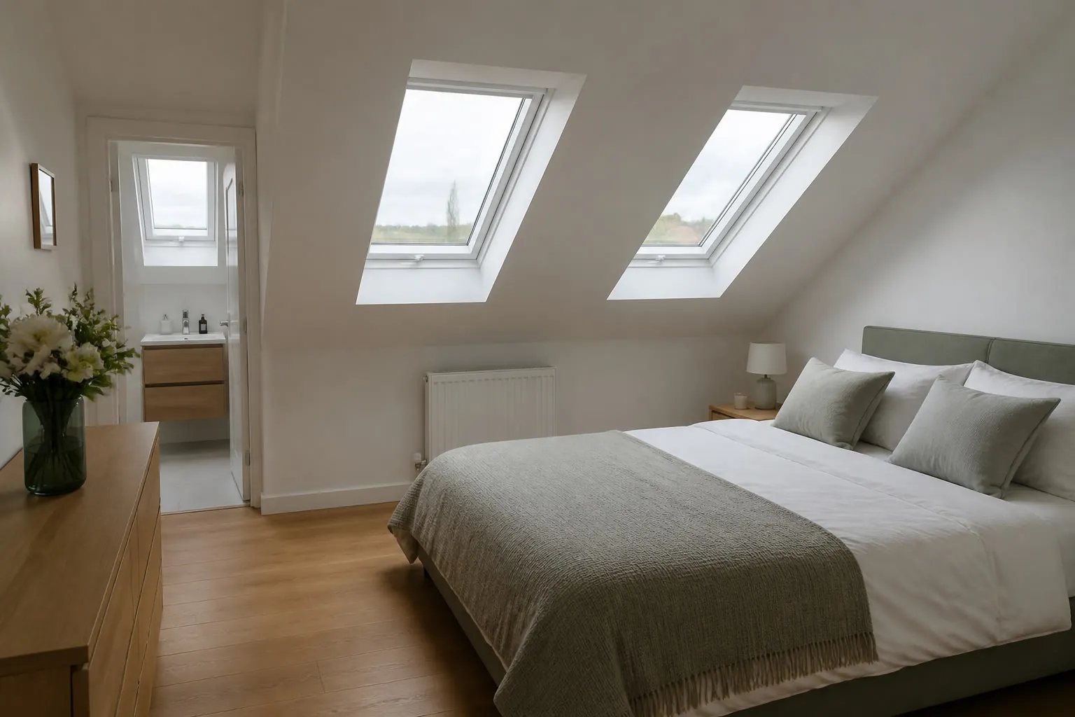 Illustrative image of a finished loft conversion room